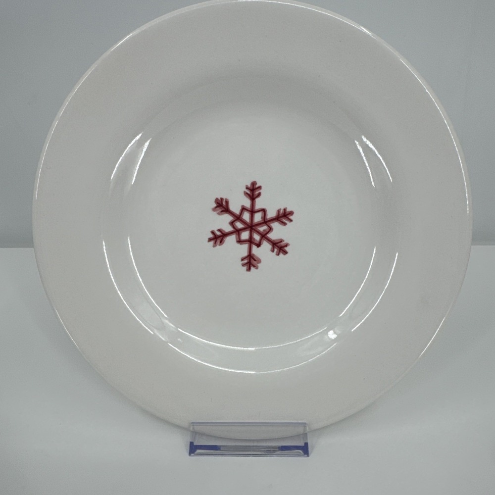 Pottery Barn KEEPSAKE SNOWFLAKE Desert Plate‎ ~ 8.25"